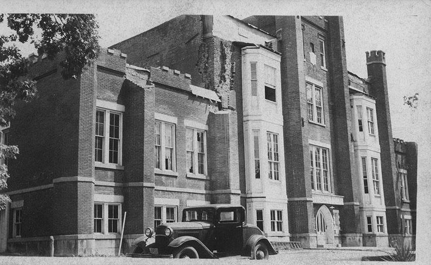 The Castle Building served campus from 1850 until it collapsed in 1946.